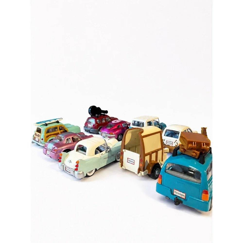 Chevron Cars Lot of 13 Toy Cars w/ Pig & Horse Figures Techron Collectible